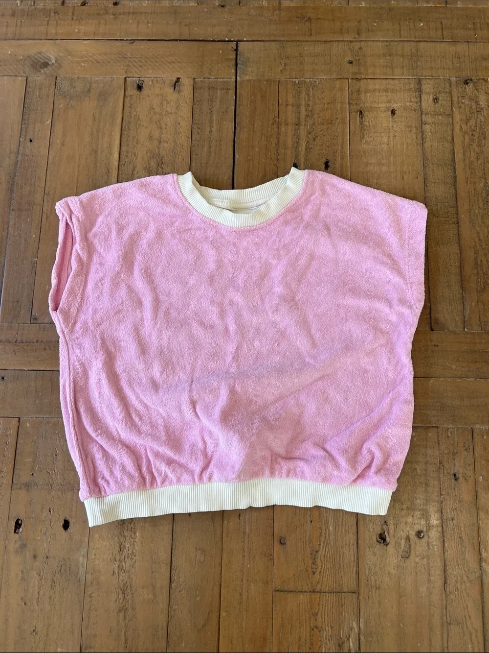 Zara pink Terrycloth boxy top and shorts set size 5 years